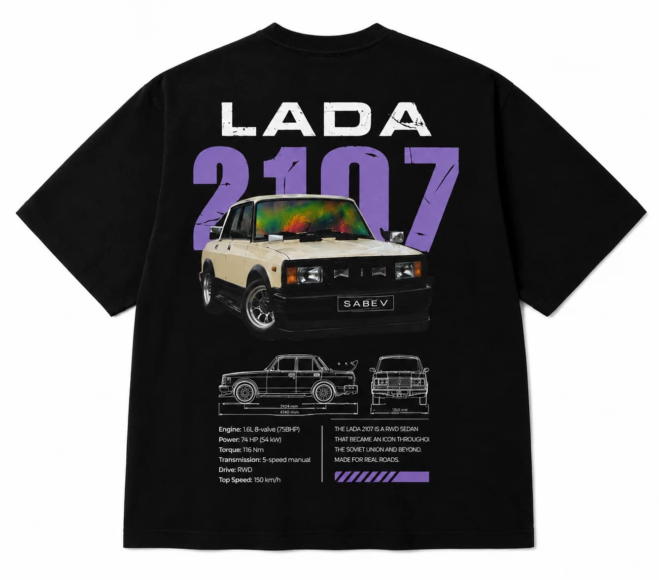 Oversize тениска LADA 2107